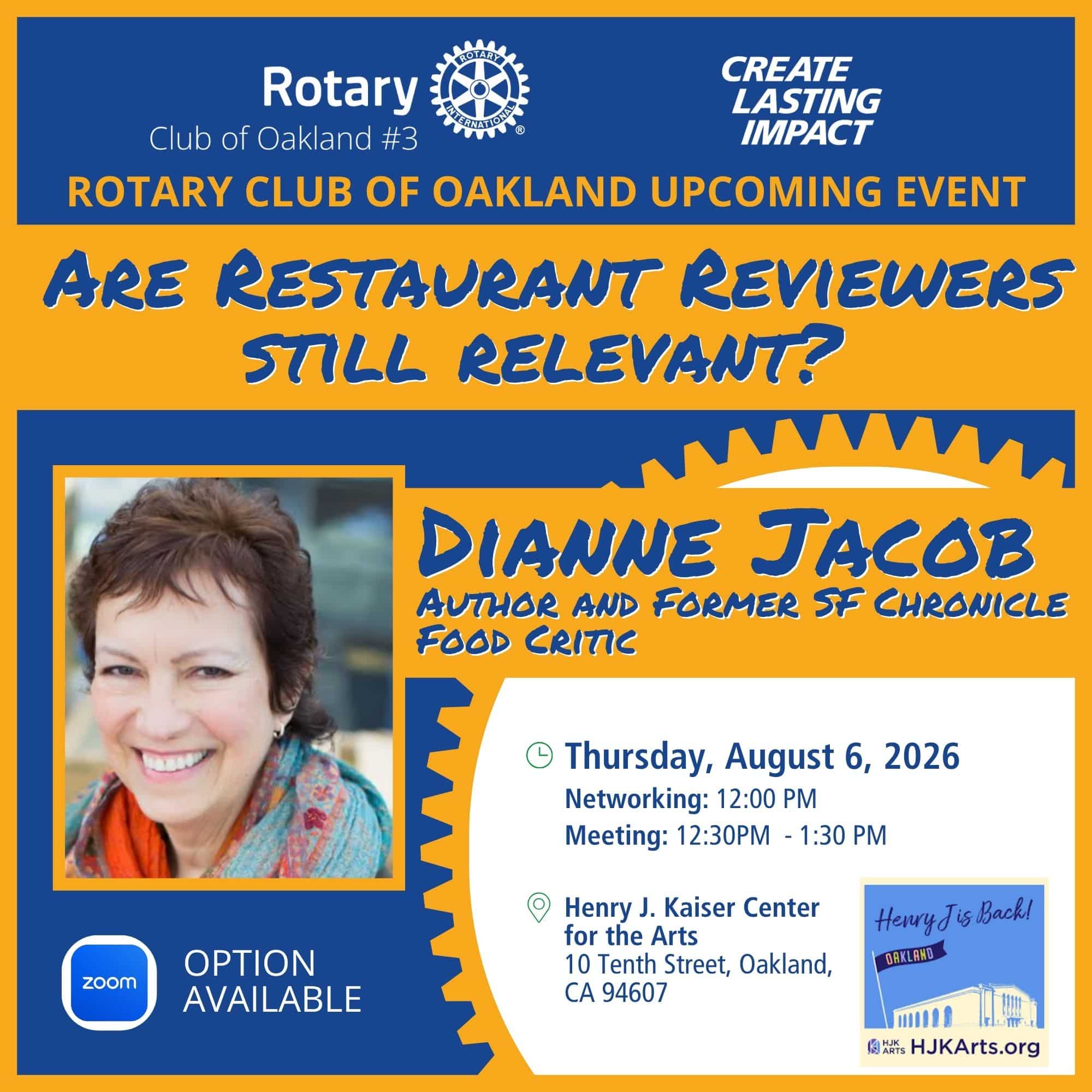 Restaurant Reviewer Event speaker Alexis Madrigal coming to rotary October 2 2025