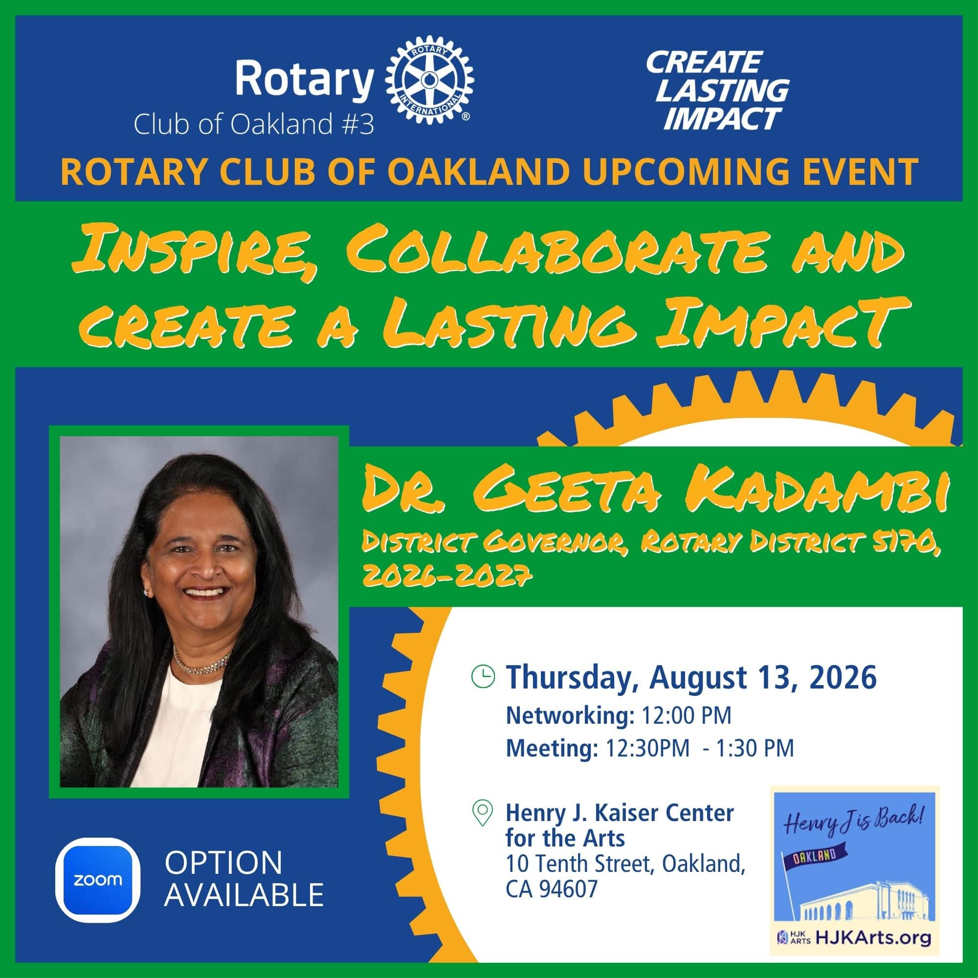 District Governor Event speaker Alexis Madrigal coming to rotary October 2 2025